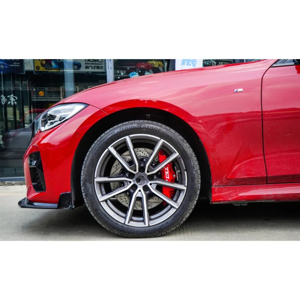 FRONT BIG BRAKE KIT 355X32MM Slotted Drilled Rotor RED CALIPERS for BMW 3Series 325 320 323 328 330 335 340 350 18/19" Wheel